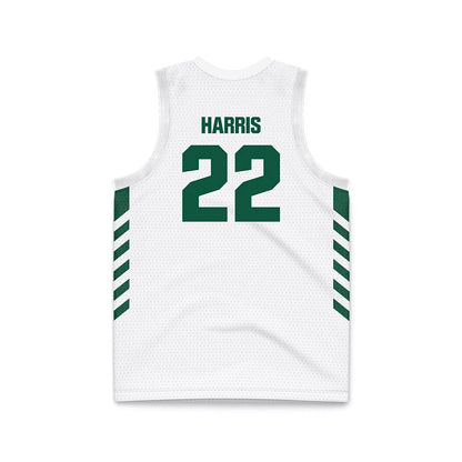 Cleveland State - NCAA Men's Basketball : Josiah Harris - White Basketball Jersey-1