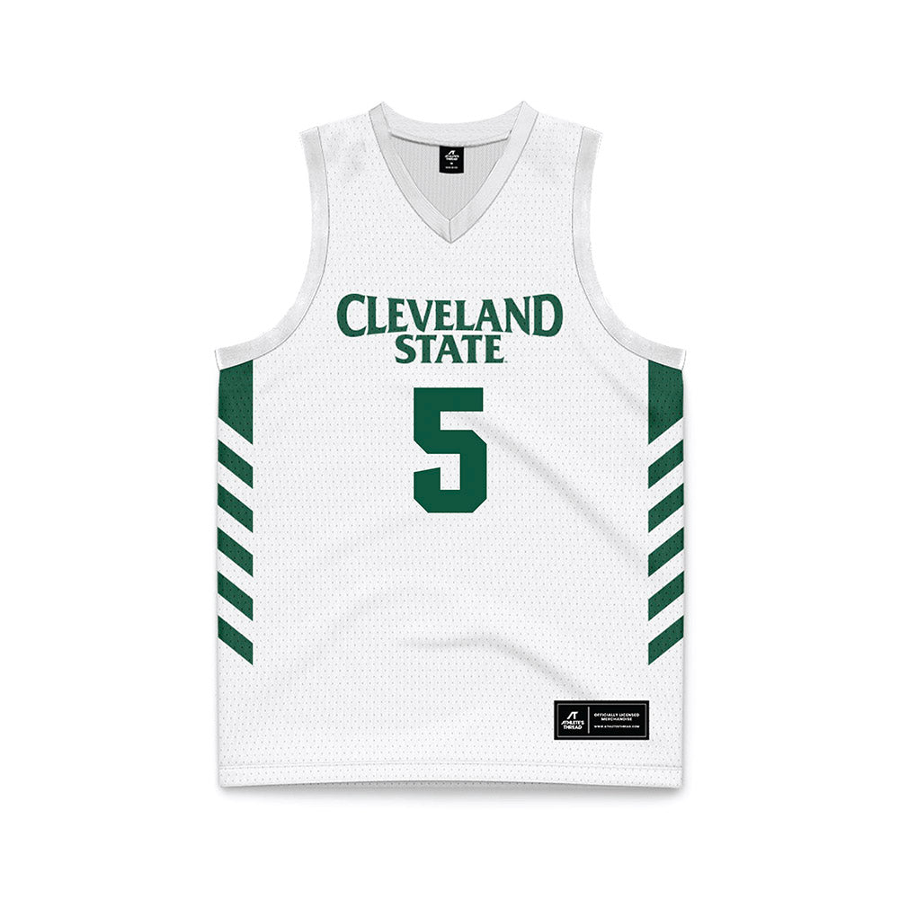 Cleveland State - NCAA Men's Basketball : David Giddens - White Basketball Jersey-0