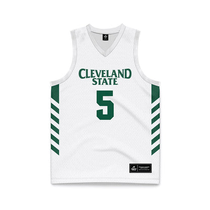Cleveland State - NCAA Men's Basketball : David Giddens - White Basketball Jersey-0