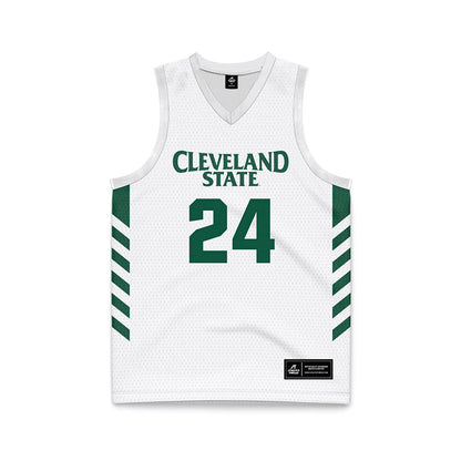 Cleveland State - NCAA Men's Basketball : Kamari Jones - White Basketball Jersey-0