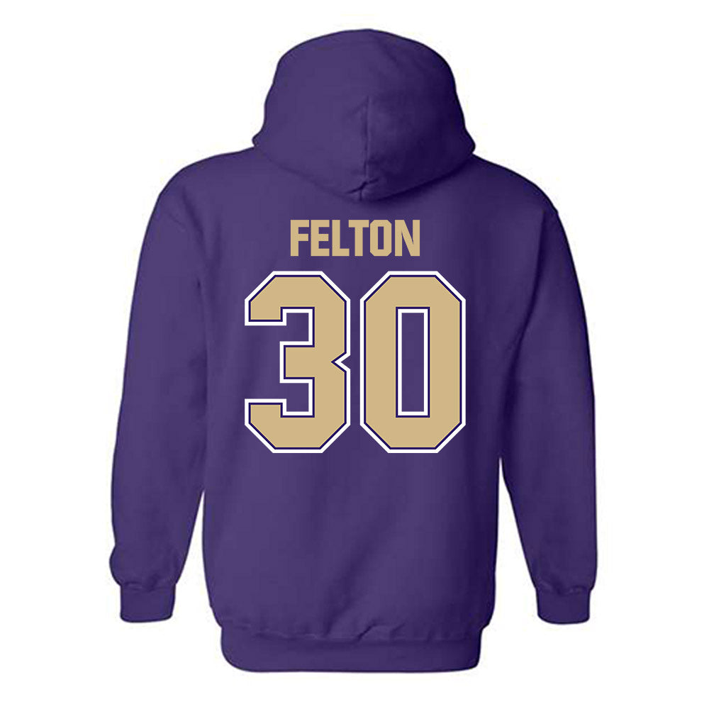 Washington - NCAA Men's Soccer : Jaeger Felton - Classic Shersey Hooded Sweatshirt-1