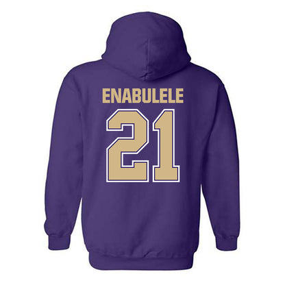 Washington - NCAA Men's Soccer : Osato Enabulele - Classic Shersey Hooded Sweatshirt-1