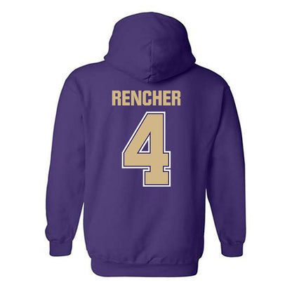 Washington - NCAA Men's Basketball : Jasir Rencher - Classic Shersey Hooded Sweatshirt-1