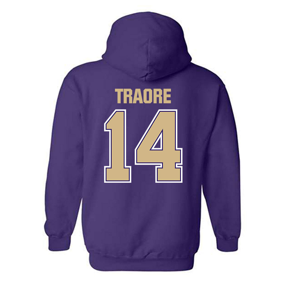Washington - NCAA Men's Basketball : Mady Traore - Classic Shersey Hooded Sweatshirt-1