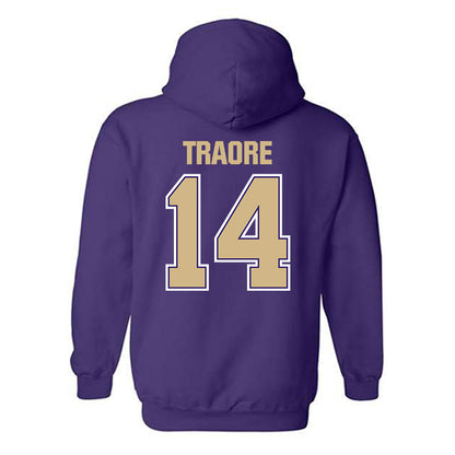 Washington - NCAA Men's Basketball : Mady Traore - Classic Shersey Hooded Sweatshirt-1