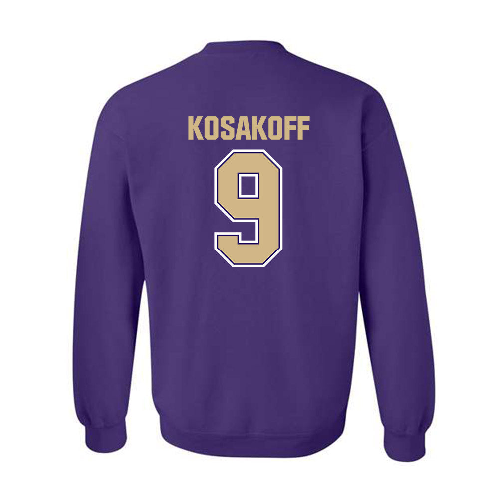 Washington - NCAA Men's Soccer : Charlie Kosakoff - Classic Shersey Crewneck Sweatshirt-1