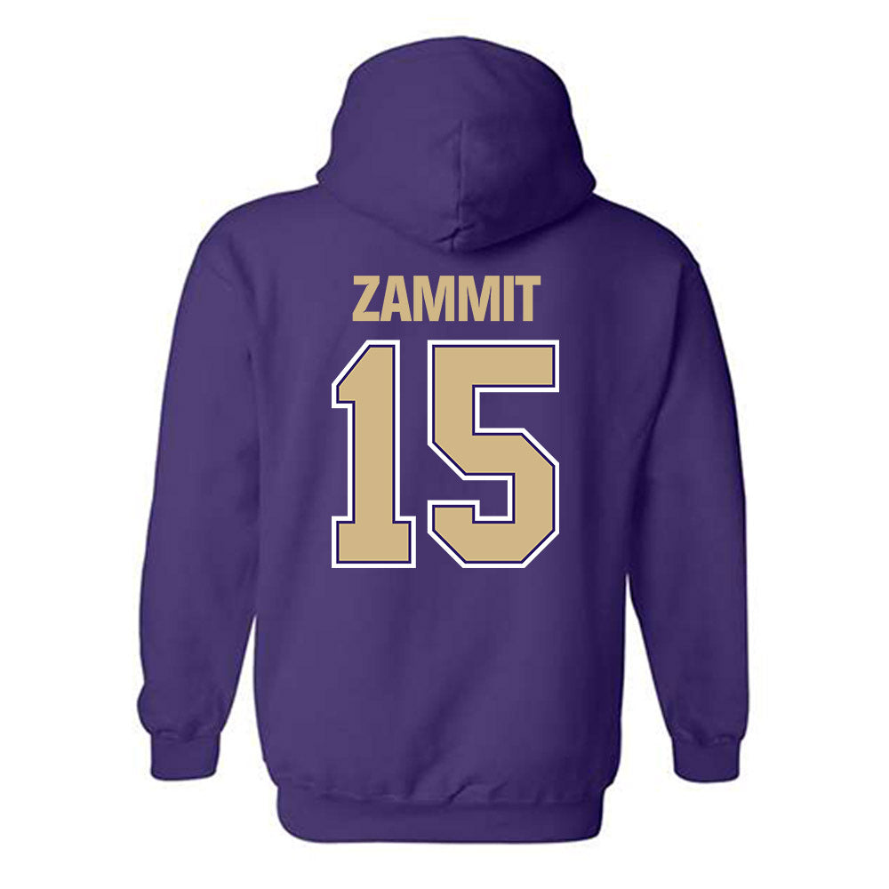 Washington - NCAA Football : Derek Zammit - Classic Shersey Hooded Sweatshirt-1