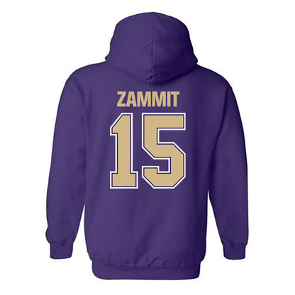 Washington - NCAA Football : Derek Zammit - Classic Shersey Hooded Sweatshirt-1