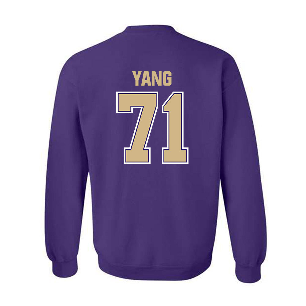 Washington - NCAA Football : Ah Deong Yang - Classic Shersey Crewneck Sweatshirt-1