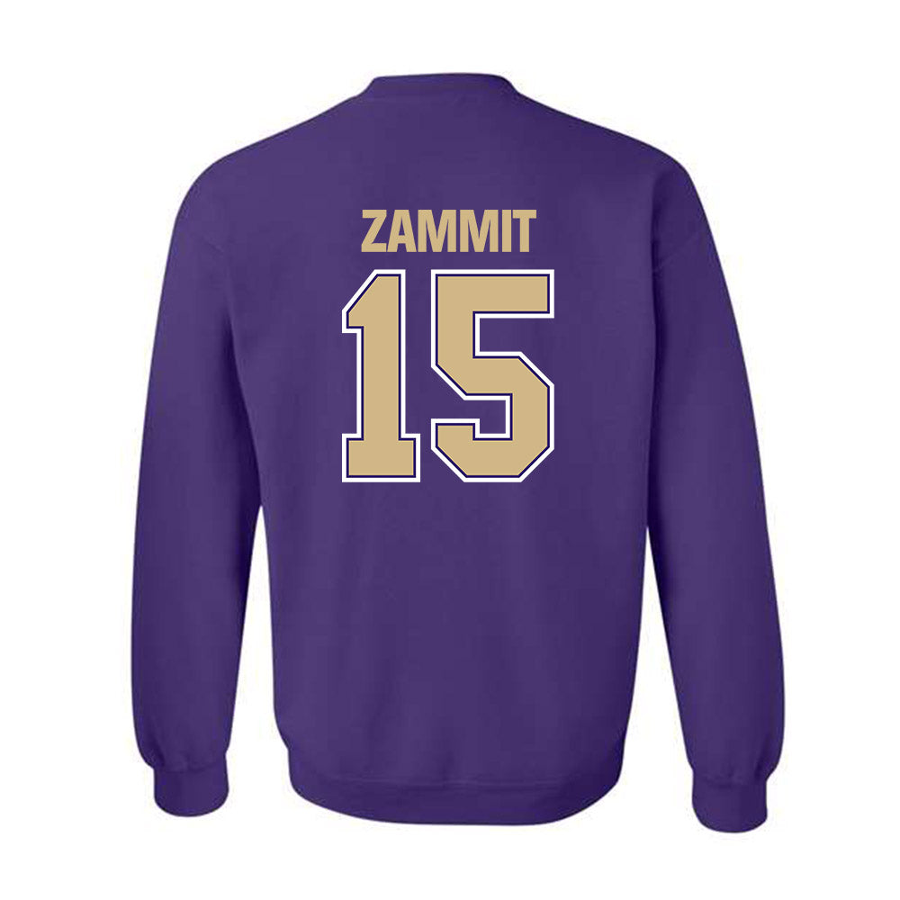 Washington - NCAA Football : Derek Zammit - Classic Shersey Crewneck Sweatshirt-1