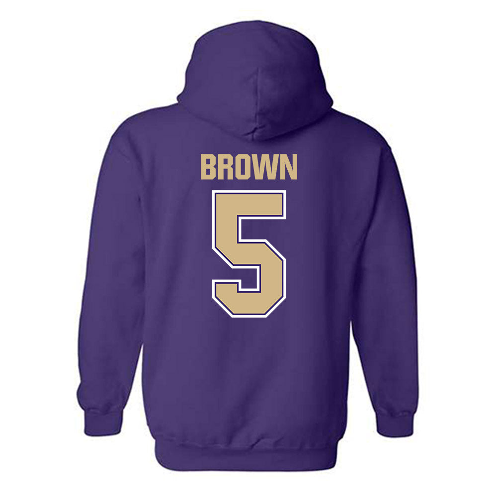 Washington - NCAA Women's Basketball : Teagan Brown - Classic Shersey Hooded Sweatshirt-1
