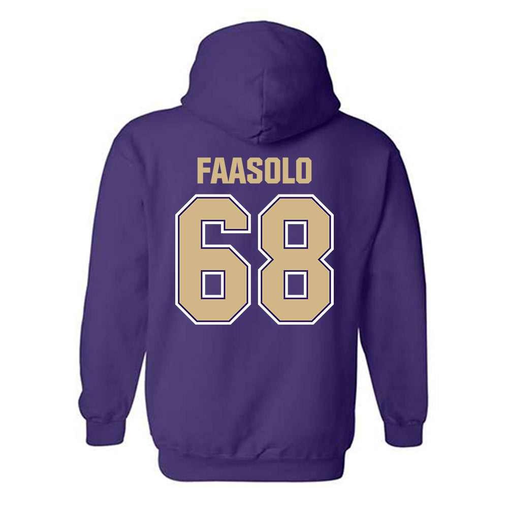 Washington - NCAA Football : Soane Faasolo - Classic Shersey Hooded Sweatshirt-1