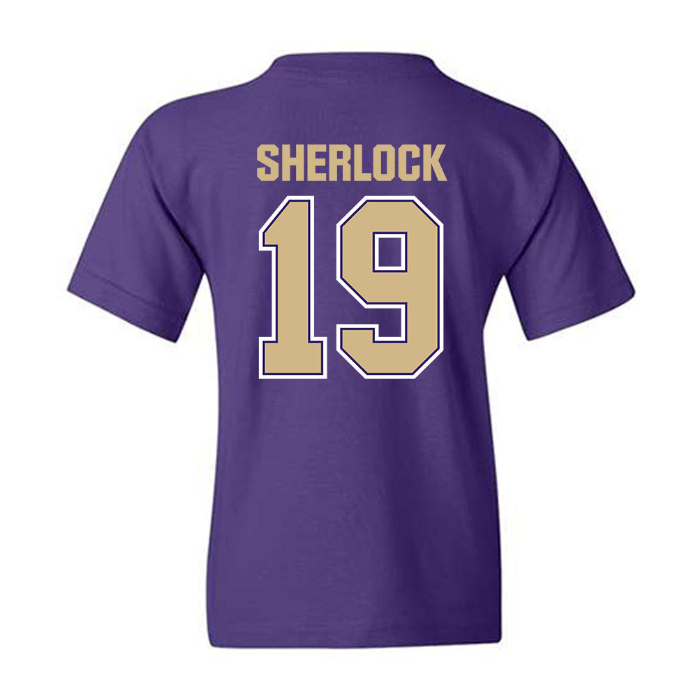 Washington - NCAA Men's Soccer : Mikey Sherlock - Classic Shersey Youth T-Shirt-1