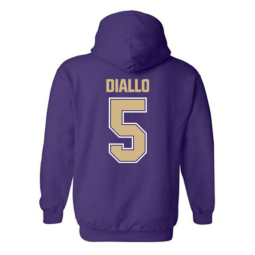 Washington - NCAA Men's Basketball : Zoom Diallo - Classic Shersey Hooded Sweatshirt-1
