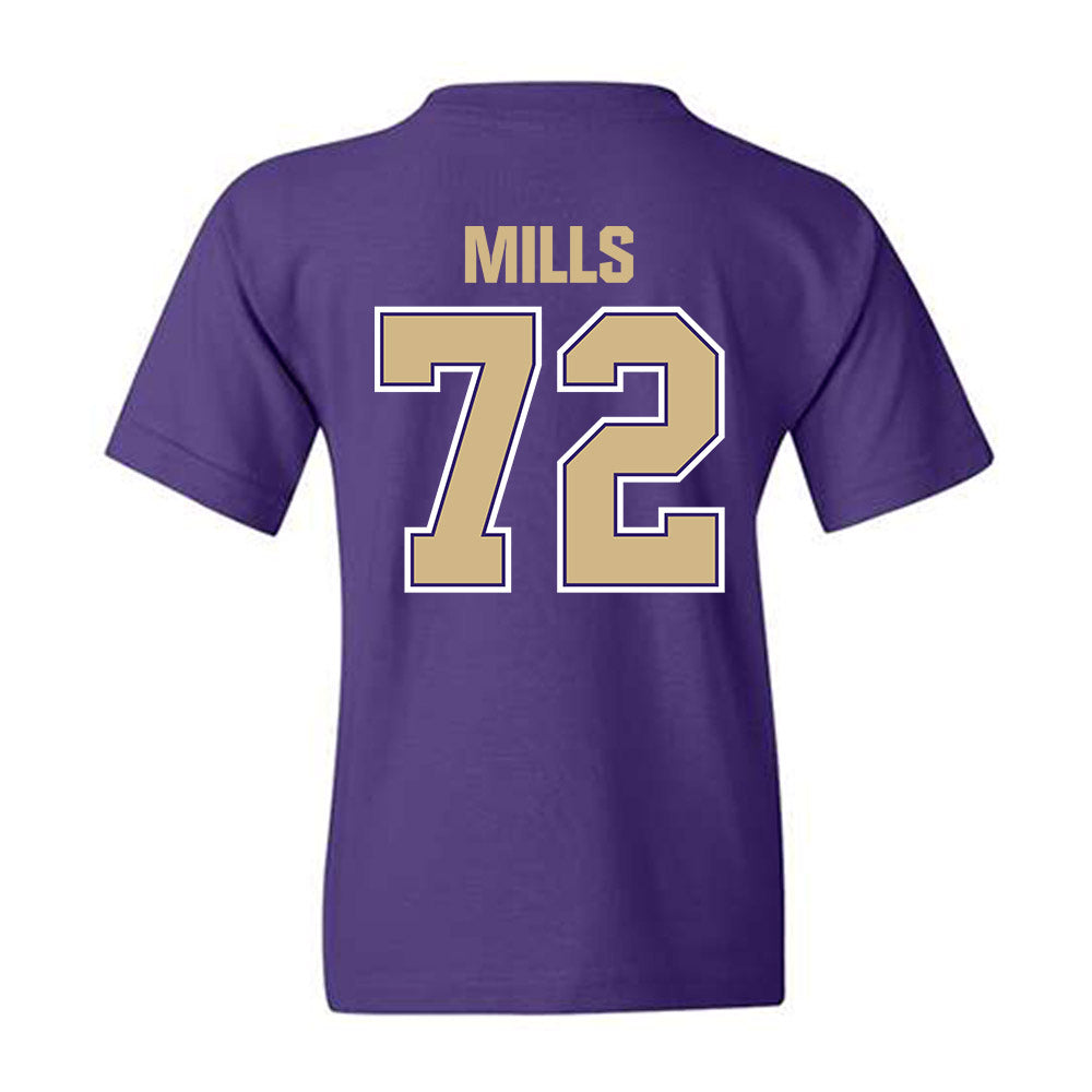 Washington - NCAA Football : John Mills - Classic Shersey Youth T-Shirt-1