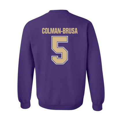 Washington - NCAA Football : Derek Colman-Brusa - Classic Shersey Crewneck Sweatshirt-1