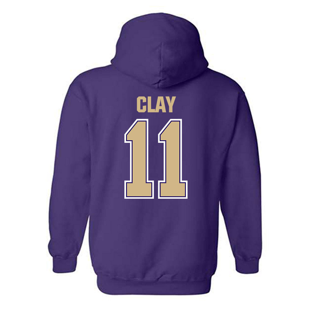 Washington - NCAA Football : Jordan Clay - Classic Shersey Hooded Sweatshirt-1