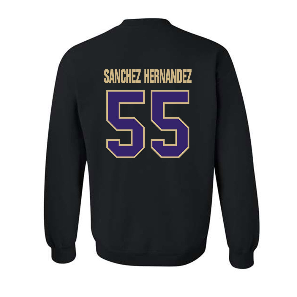 Washington - NCAA Football : Victor Sanchez Hernandez - Classic Shersey Crewneck Sweatshirt-1