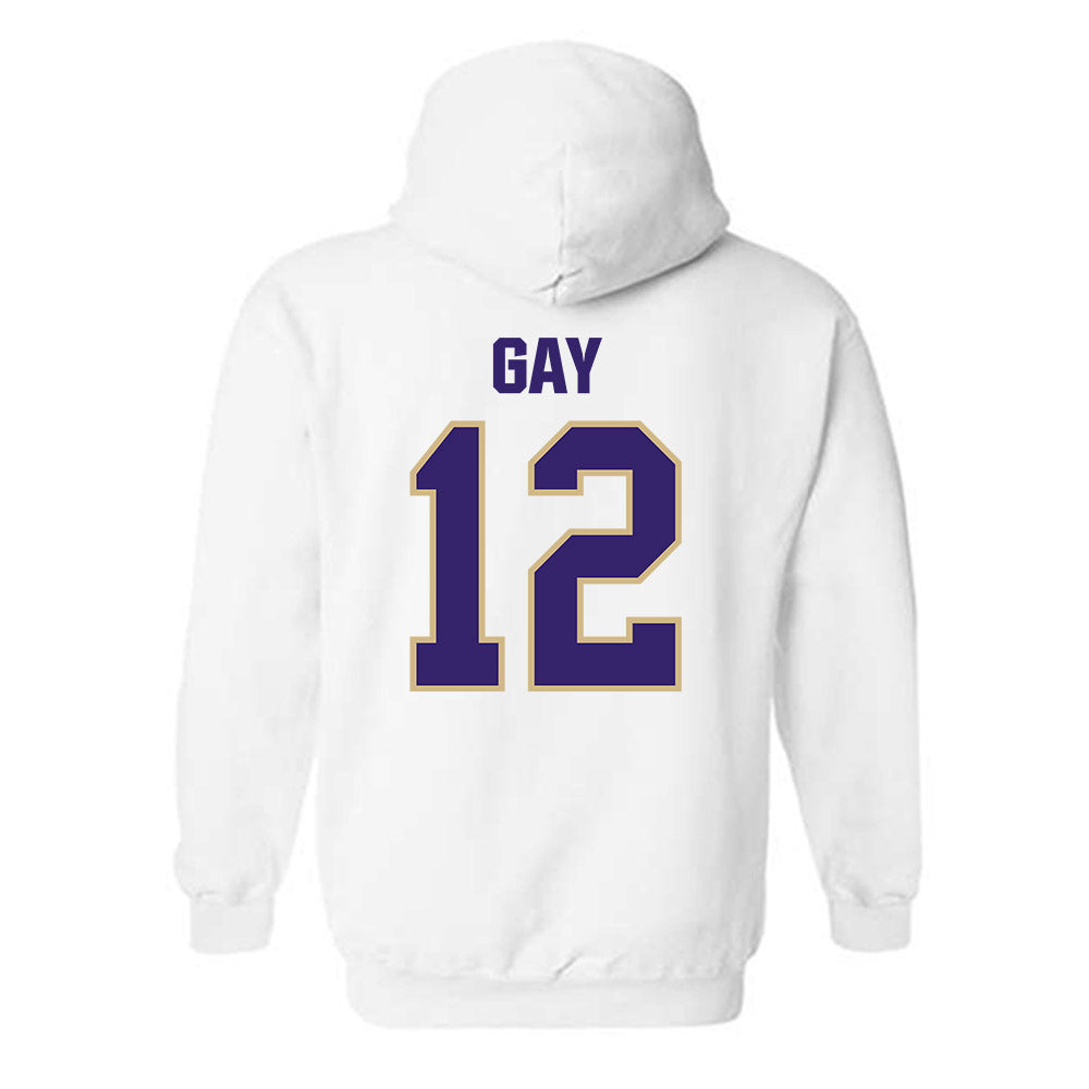 Washington - NCAA Men's Soccer : Carter Gay - Classic Shersey Hooded Sweatshirt-1