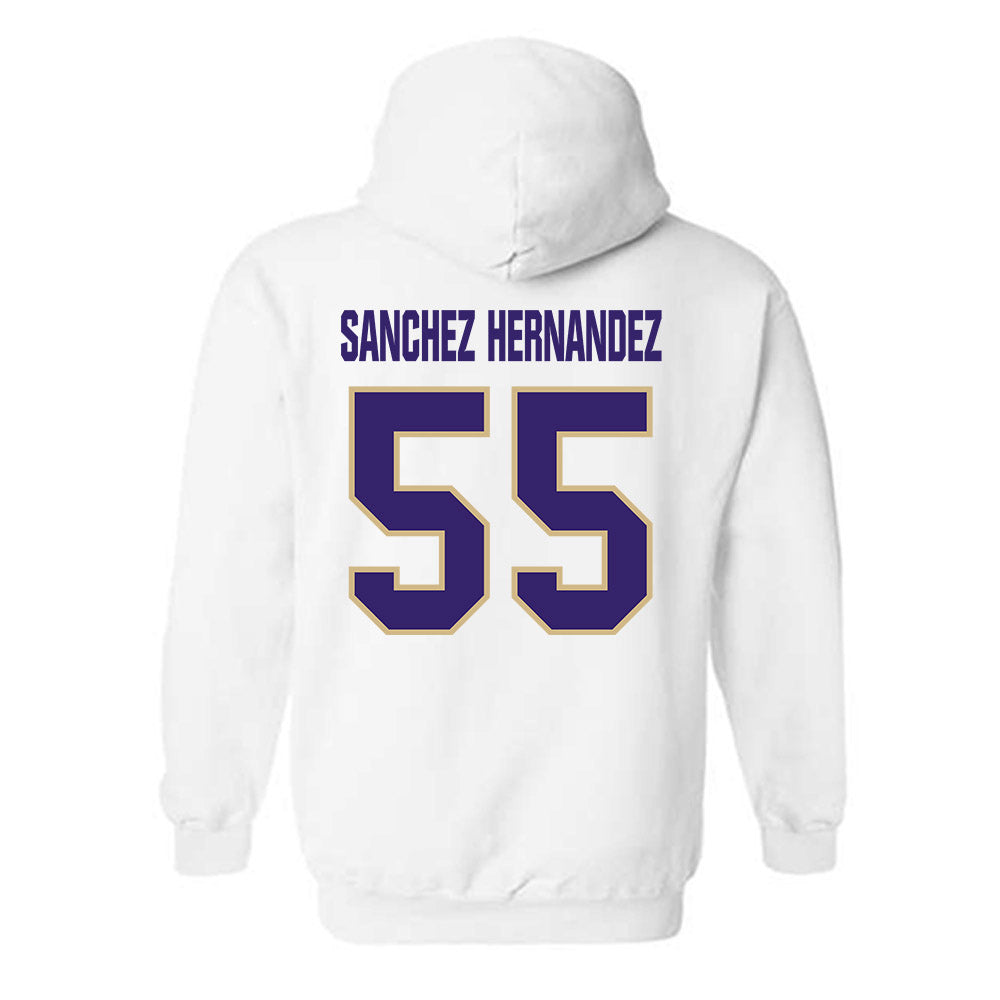 Washington - NCAA Football : Victor Sanchez Hernandez - Classic Shersey Hooded Sweatshirt-1