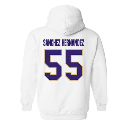 Washington - NCAA Football : Victor Sanchez Hernandez - Classic Shersey Hooded Sweatshirt-1