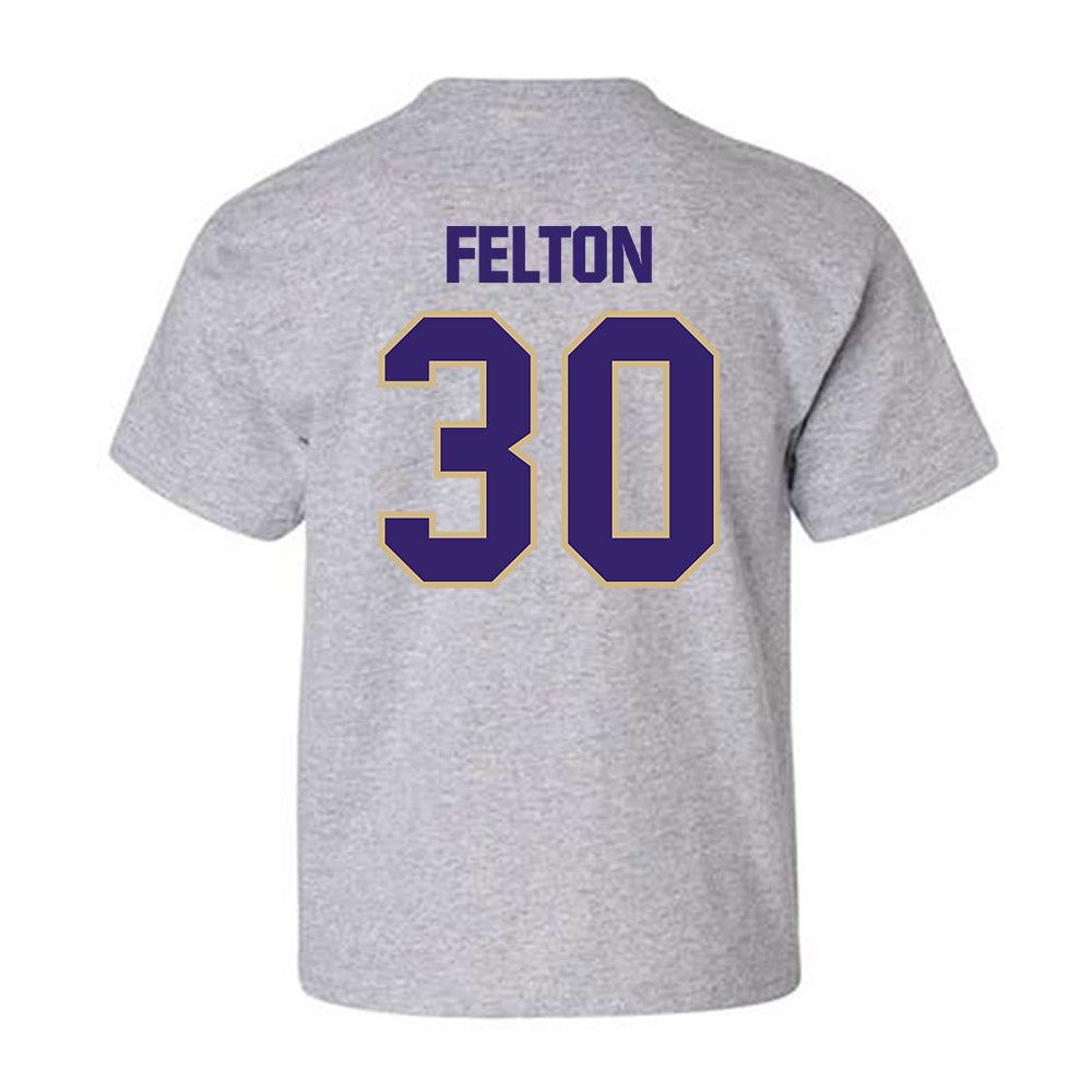 Washington - NCAA Men's Soccer : Jaeger Felton - Classic Shersey Youth T-Shirt-1