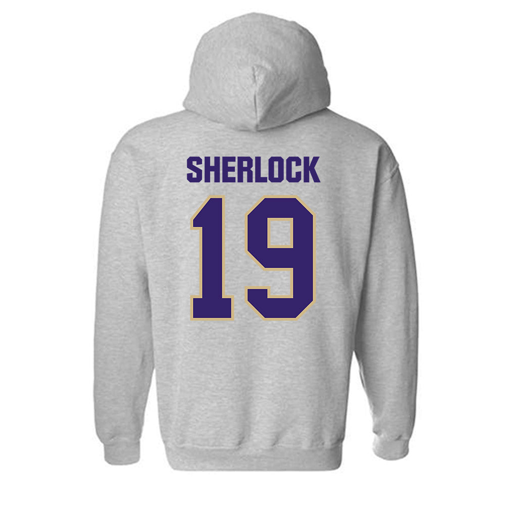 Washington - NCAA Men's Soccer : Mikey Sherlock - Classic Shersey Hooded Sweatshirt-1