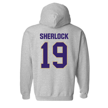 Washington - NCAA Men's Soccer : Mikey Sherlock - Classic Shersey Hooded Sweatshirt-1