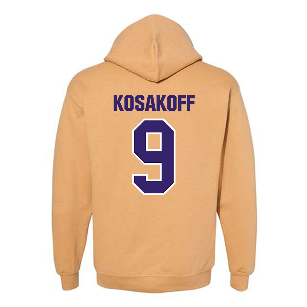 Washington - NCAA Men's Soccer : Charlie Kosakoff - Classic Shersey Hooded Sweatshirt-1