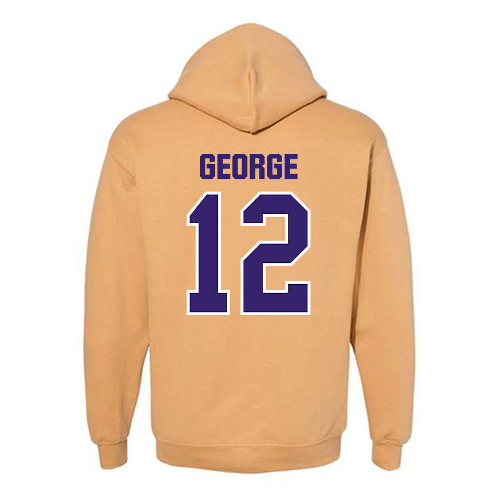 Washington - NCAA Football : Logan George - Classic Shersey Hooded Sweatshirt-1