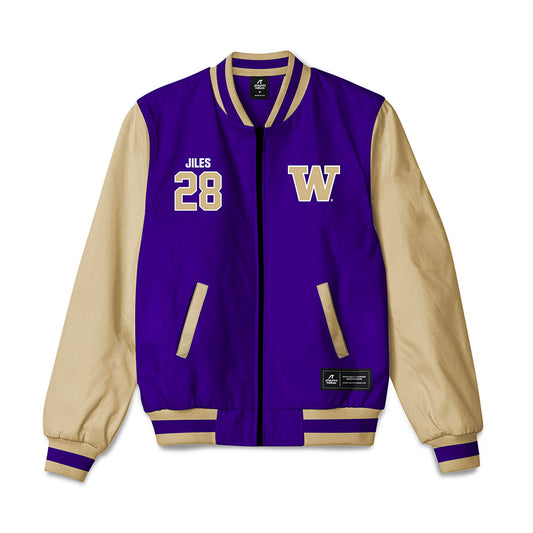 Washington - NCAA Football : Ksani Jiles - Bomber Jacket-0