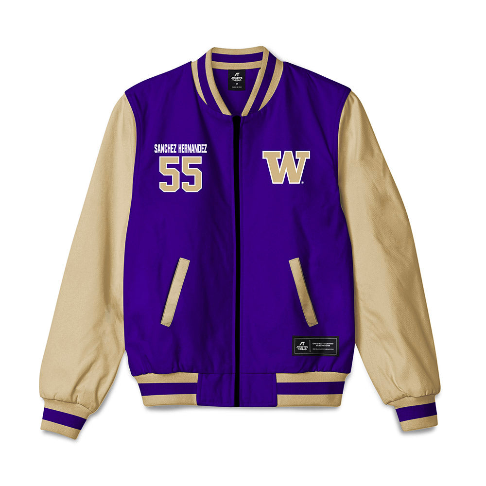 Washington - NCAA Football : Victor Sanchez Hernandez - Bomber Jacket-0