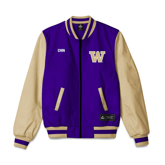 Washington - NCAA Women's Rowing : Phoebe Chin - Bomber Jacket-0