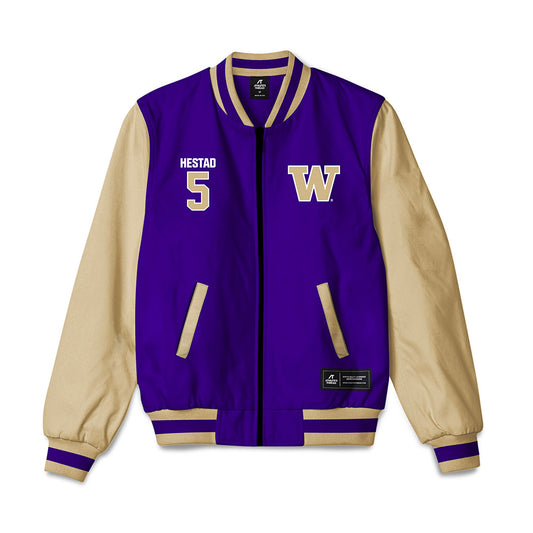 Washington - NCAA Men's Soccer : Asher Hestad - Bomber Jacket-0