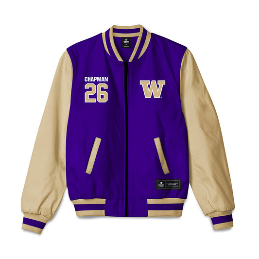 Washington - NCAA Softball : Scarlette Chapman - Bomber Jacket-0