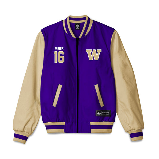 Washington - NCAA Men's Soccer : Zack Meier - Bomber Jacket-0