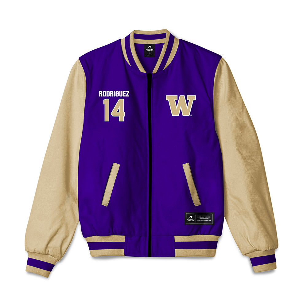 Washington - NCAA Softball : Amira Rodriguez - Bomber Jacket-0