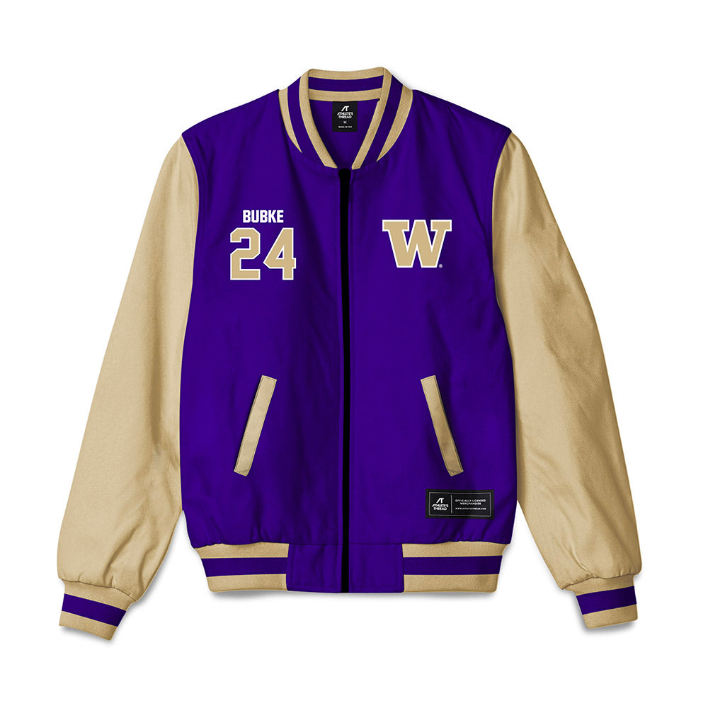 Washington - NCAA Softball : Jade Bubke - Bomber Jacket-0
