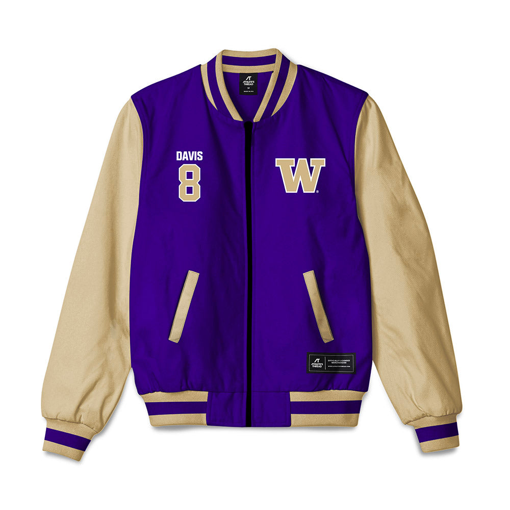 Washington - NCAA Football : Tacario Davis - Bomber Jacket-0