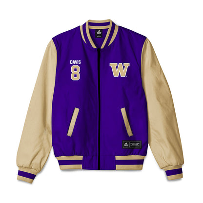 Washington - NCAA Football : Tacario Davis - Bomber Jacket-0