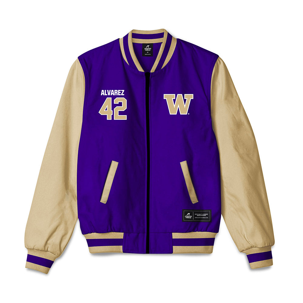 Washington - NCAA Softball : Giselle Alvarez - Bomber Jacket-0