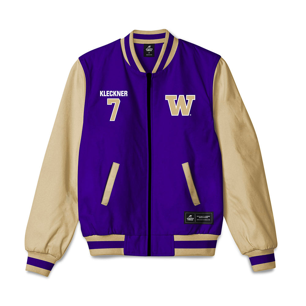 Washington - NCAA Women's Volleyball : Kylie Kleckner - Bomber Jacket-0