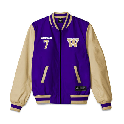 Washington - NCAA Women's Volleyball : Kylie Kleckner - Bomber Jacket-0