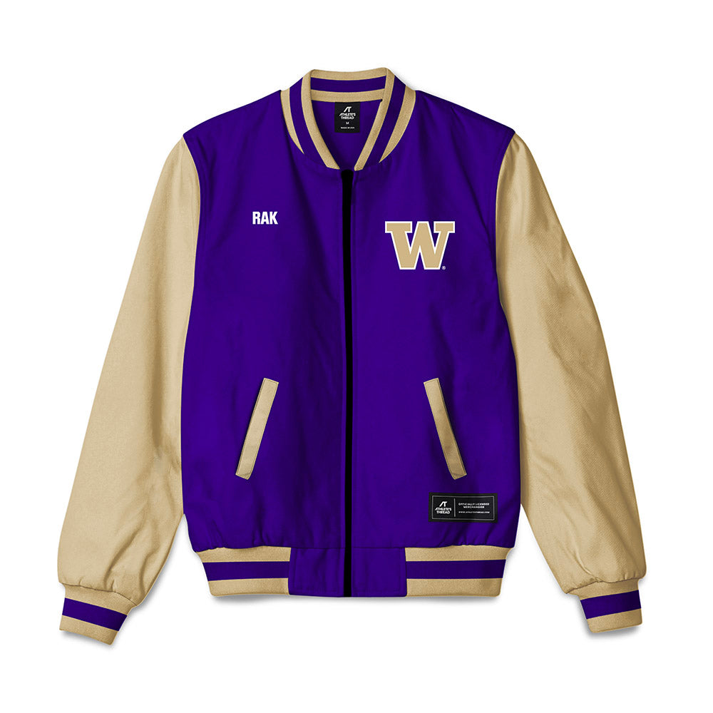 Washington - NCAA Women's Gymnastics : Lydia Rak - Bomber Jacket-0