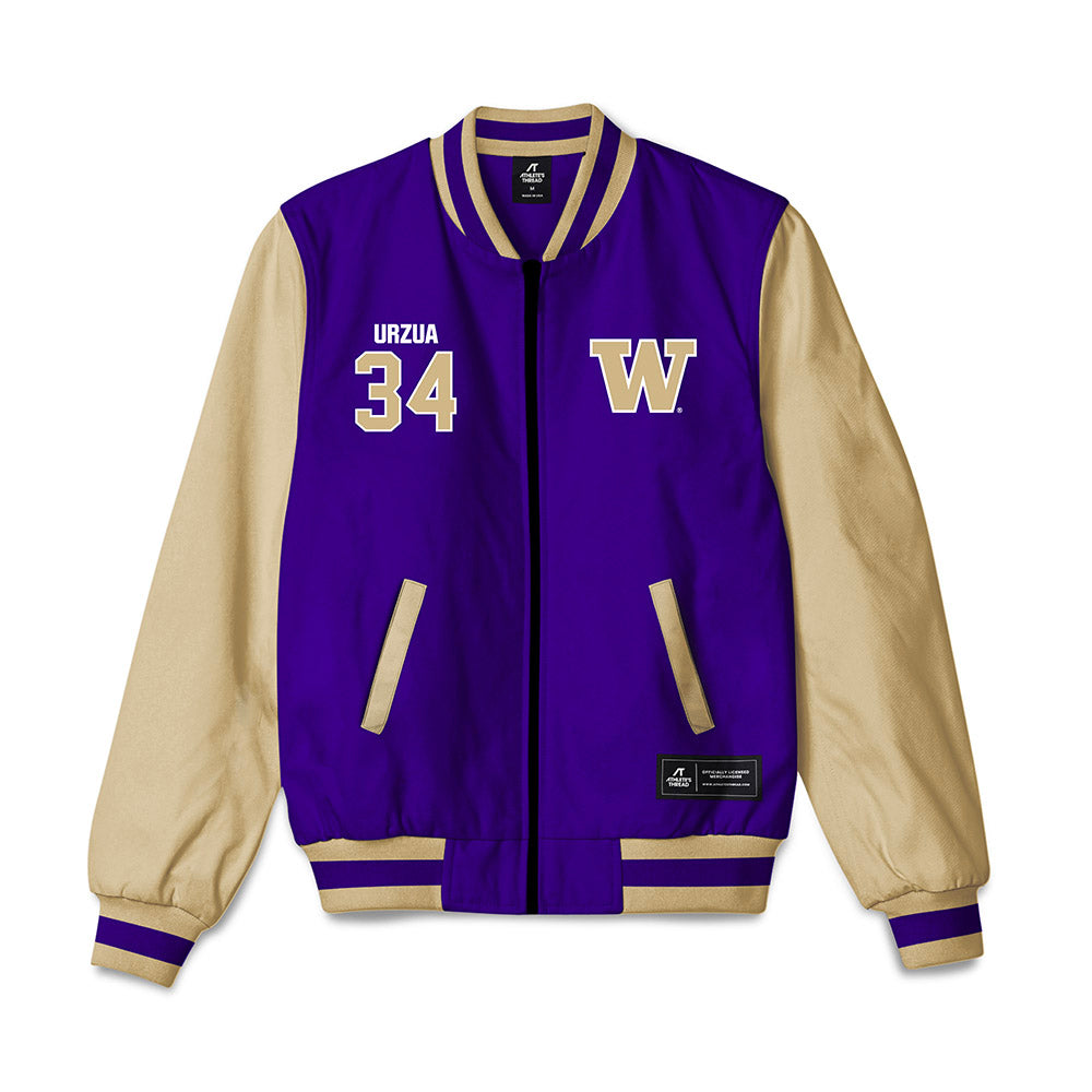 Washington - NCAA Beach Volleyball : Alina Urzua - Bomber Jacket-0