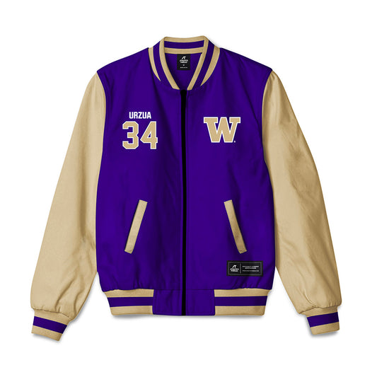 Washington - NCAA Beach Volleyball : Alina Urzua - Bomber Jacket-0