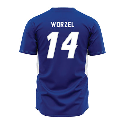 CCSU - NCAA Baseball : Zach Worzel - Blue Jersey-1