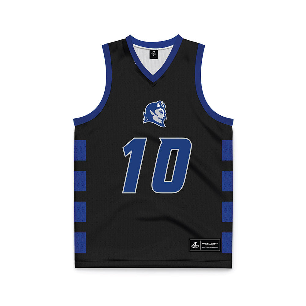 CCSU - NCAA Men's Basketball : Jakobe Williams - Black Basketball Jersey-0