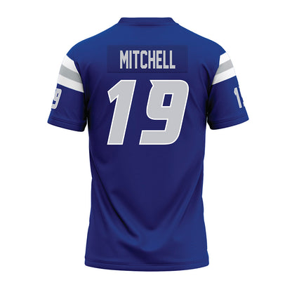 CCSU - NCAA Football : Navon Mitchell - Blue Premium Football Jersey-1
