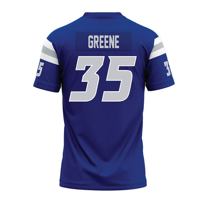 CCSU - NCAA Football : Kyle Greene - Blue Premium Football Jersey-1
